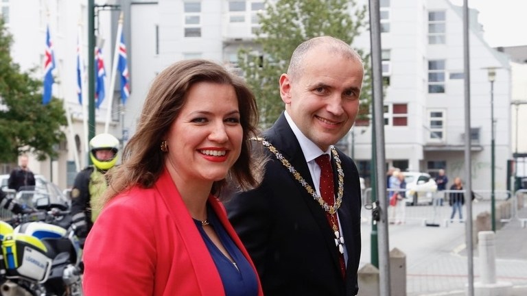 Eliza Reid and President Gudni Th. Jóhannesson 